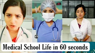 Medical Student Life in 60 seconds | Dr. Sarath & Dr. Sharon |