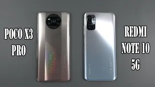 Poco X3 Pro vs Xiaomi Redmi Note 10 5G | SpeedTest and Camera comparison