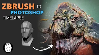 ZBrush to Photoshop Timelapse - 'Sea Creature' Concept