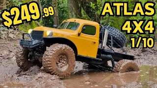 I SEE a CHEAP Mud Truck! - ROCHobby Atlas 4x4 1/10 Crawler Review