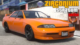 Zirconium Stratum Sedan (Nissan Skyline GTS-T R32) | GTA V Lore Friendly Car Mods | PC