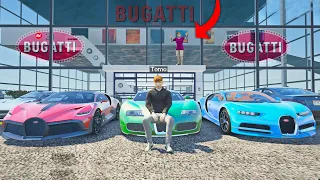 Stealing EVERY BUGATTI From DEALERSHIP In GTA 5 Roleplay..