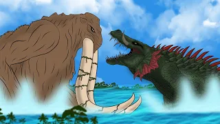 Lizzie VS Behemoth  [Rampage VS Monster Verse  Ep.01.1] Godzilla cartoon