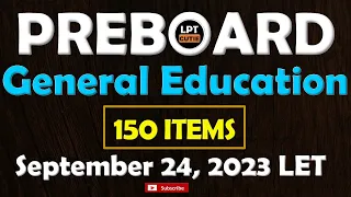 150 ITEMS GENED l ACTUAL BOARD EXAM QUESTIONS I MARCH 17, 2024 LET REVIEWER