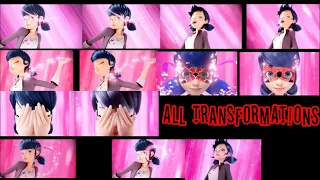 All versions of Ladybug’s transformations (season 1,2,3,4, Shanghai)