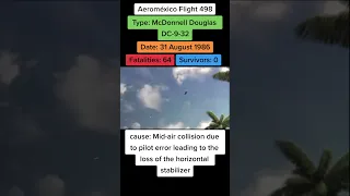 Aeroméxico Flight 498 Crash Animation #shorts #rip #disaster