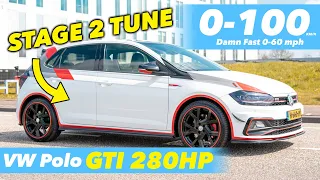 2021 Volkswagen Polo GTI 2.0TSI DSG 0-100 Acceleration (STAGE2, 280HP!!)