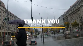 Heavy Rain and Thunderstorm hits Berlinl | Berlin Germany DE Rain Walk - Rain [4k] November 2021