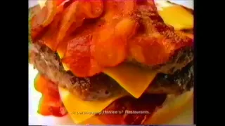 Hardees Monster Burger/Monster Omelet Biscuit Commercial - 1996