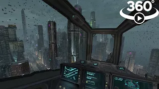 360° Plane Flying Tour in Futuristic City - Aircar | VR Gameplay | Free Game