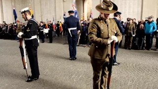 Anzac Day 2017 - Menin Gate Ypres - Catafalque Party (Day ceremony). LAST POST