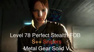 Total Stealth Level 78 Sniper FOB Infiltration - MGSV