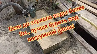 Пограничное зеркало - 9м. Бурим под поверхностный насос .