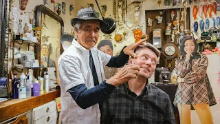 💈 You’ll Want To Try This Nostalgic 80+ Year Old Japanese  Barbershop | Trim, Shave & Head Massage