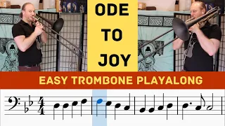 "Ode to Joy" -  Easy Playalong for Trombone beginners.