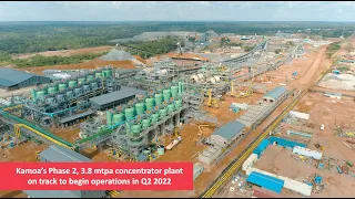 Kamao Copper’s phase 2 concentrator plant is now 70% complete