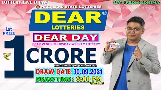 LOTTERY LIVE DEAR DAY 6:00 PM 30.09.2021 NAGALAND LOTTERY LIVE DRAW LOTTERY SAMBAD LIVE FROM KOHIMA