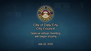 Daly City City Council Special Meeting virtual 07/22/2020