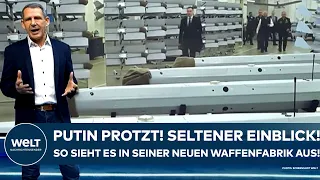 UKRAINE-KRIEG: Putin protzt! Seltener Einblick! So sieht die neue Waffenfabrik der Russen aus