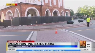 Crews begin preparations for 'Black Lives Matter' painting at Fayetteville Market House