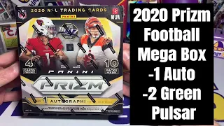 2020 Prizm Football Mega Box | Two Green Pulsars & 1 Autograph Per Box!