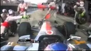 F1 2011 British Grand Prix - Jenson Button - Pit stop fail