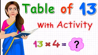 Multiplication Table | Maths Tables of 13 with activity | maths multiplication table of thirteen