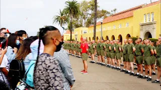 Bravo Company Motivational Run at Marine Corps Recruit Depot, San Diego, Aug. 19, 2021.