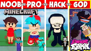 MINECRAFT NOOB VS PRO VS HACKER VS GOD: FRIDAY NIGHT FUNKIN BUILD in Minecraft #FRIDAYNIGHTFUNKIN​