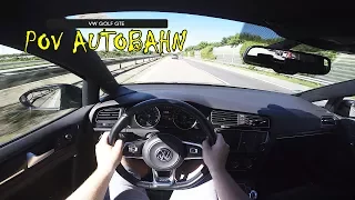 2016 VW GOLF GTE POV ACCELERATION AUTOBAHN GOPRO