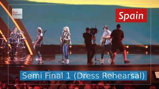 Spain Eurovision 2017 - Do It For Your Lover (Semi Final 1 Dress Rehearsal, Live in 4K)