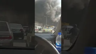 Erupted huge fire flames in Rawalpindi