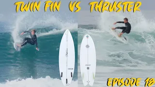 Difference between twin & thruster surfboard fin set ups! Kolton Sullivan SHRALP STORIES Episode 18