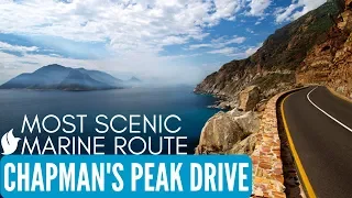 DRIVING ON SCENIC CHAPMAN'S PEAK DRIVE Cape Town, South Africa