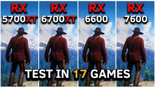 RX 5700 XT vs RX 6700 XT vs RX 6600 vs RX 7600 | Test In 17 Games at 1080p | 2024