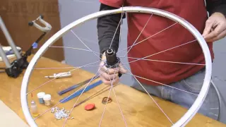 Lacing a Rear 32 Spoke Wheel, 3 Cross | How to Build a Bicycle Wheel