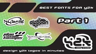 Best Free Fonts for Y2K Aesthetic Logos (part 1)