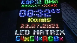 ESP32 Matrix Panel DMA Clock.
