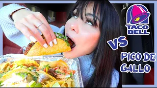 Taco Bell VS. Toronto Home Taco (Pico De Gallo) Real Mukbang