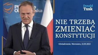 Donald Tusk - Moja odpowiedź: Szybciej. Więcej.Razem, Warszawa, 22.03.2022