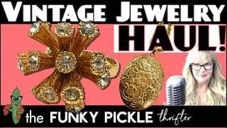 Vintage JEWELRY HAUL 14k Gold Thrift Store FINDS WOW!