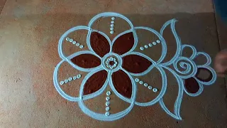 chithirai madham 3*2 ugadiflowerkolam#simplerangoli#trendingrangoli beautifulrangoli