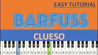 Barfuss - Clueso - Piano tutorial - easy - classroom suitable