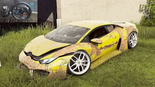 Rebuilding Lamborghini Huracan - NFS HEAT - Logitech G29 Gameplay