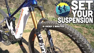 How To Set Your Suspension On an Electric Bike -- Everything you need to know in under 3 Minutes!