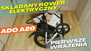 Składany rower elektryczny ADO A20 - Unboxing oraz Pierwsze wrażenia [Serwis  / Wysyłka z EU]