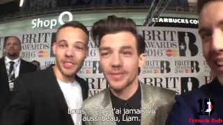 Louis Tomlinson et Liam Payne aux Brits Awards 2016 VOSTFR Traduction Française