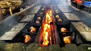 한번에 40마리! 30년 전통방식의 장작구이 통닭 / Firewood Roasted Chicken | Taiwanese street food