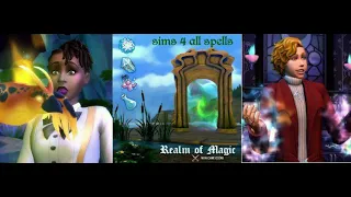 Sims 4 all 24 magical spells : mischief, untamed,peactical |  sims 4 realm of magic