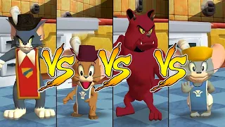 Tom and Jerry in War of the Whiskers Tom Vs Nibbles Vs Spike Vs Jerry (Master Difficulty)